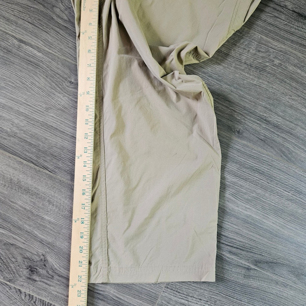 LL Bean Womens Comfort Trail Crop Pant 12 Regular Tan Water Wicking Hiking UPF - Picture 8 of 8